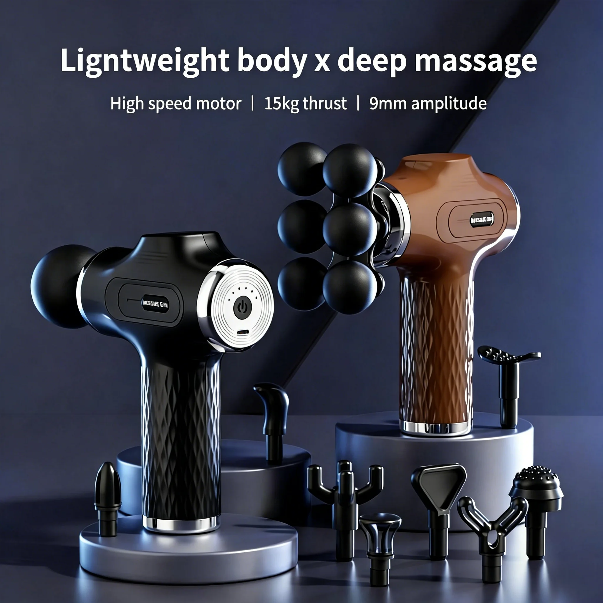 Vibration Massage Gun - 10 head massage gun muscle relaxation
