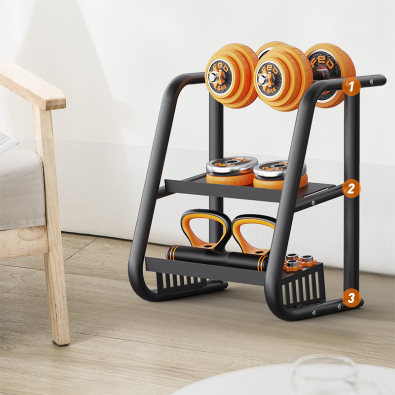 Kettlebell - Pure steel dumbbell rack fitness home
