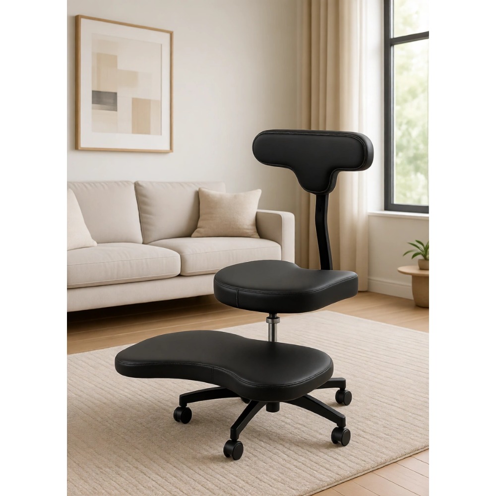 Yoga & Fitness Center - Cross Legged Office Chair with Back