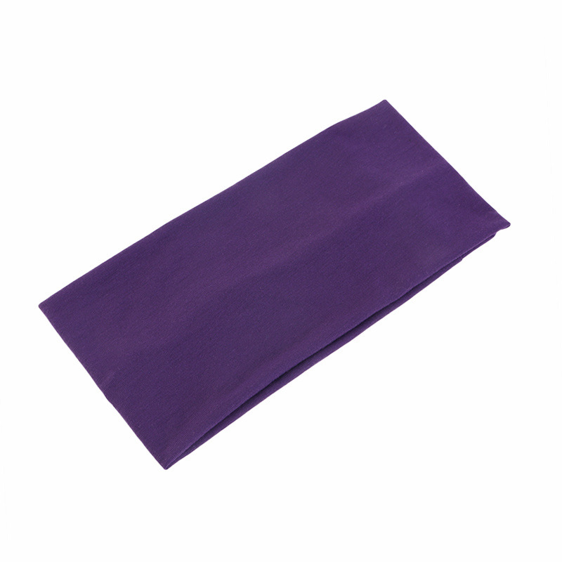 Yoga Fitness Stretching Strap - Solid Color Unisex Headband Elastic Wide