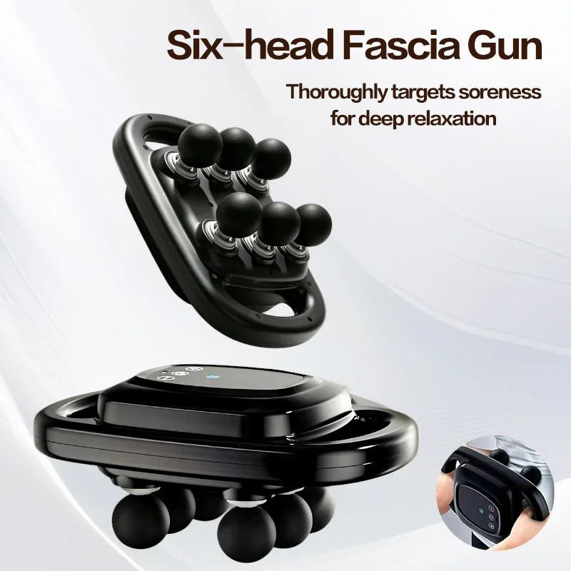 Vibration Massage Gun - 6-Head Deep Tissue Massage Gun, Powerful