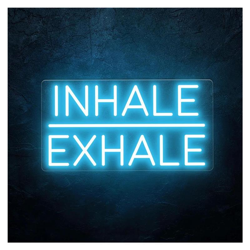 Inhale Exhale Neon Sign Light  - Yoga Fitness Holiday review and price