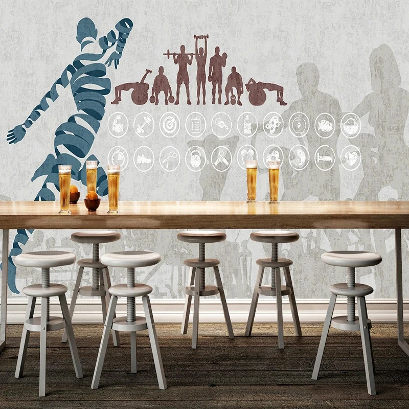 Custom Modern Sports Pattern W - Yoga Fitness Wallpaper review and price