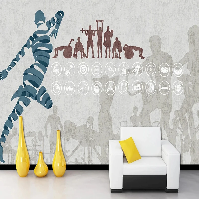 Custom Modern Sports Pattern W - Yoga Fitness Wallpaper review and price