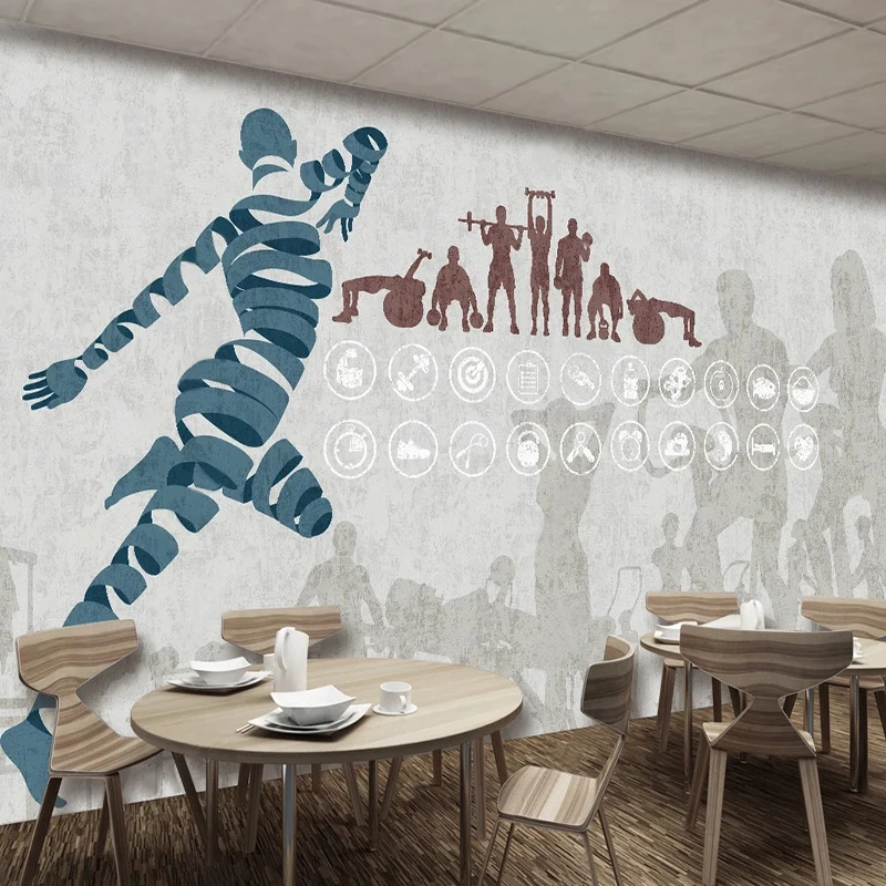 Custom Modern Sports Pattern W - Yoga Fitness Wallpaper review and price