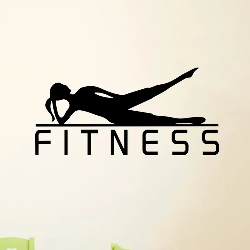 A Vinyl Sticker of a Fitness G - Yoga Fitness Wallpaper review and price