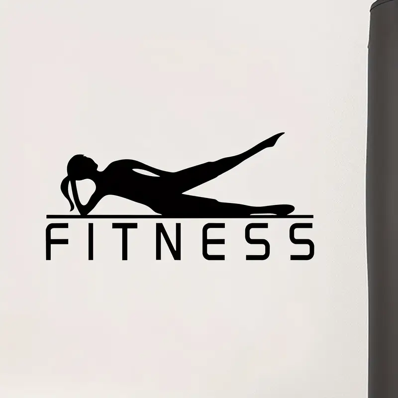 A Vinyl Sticker of a Fitness G - Yoga Fitness Wallpaper review and price