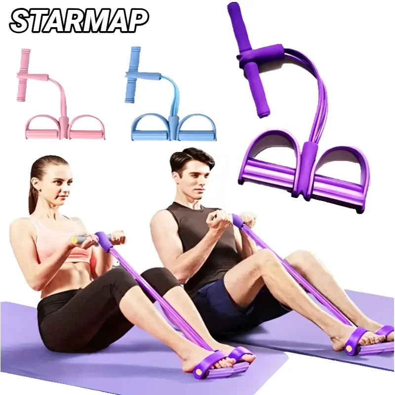 4‑Tube Pedal Tension Rope Mult - Yoga Fitness Stretching Strap review and price