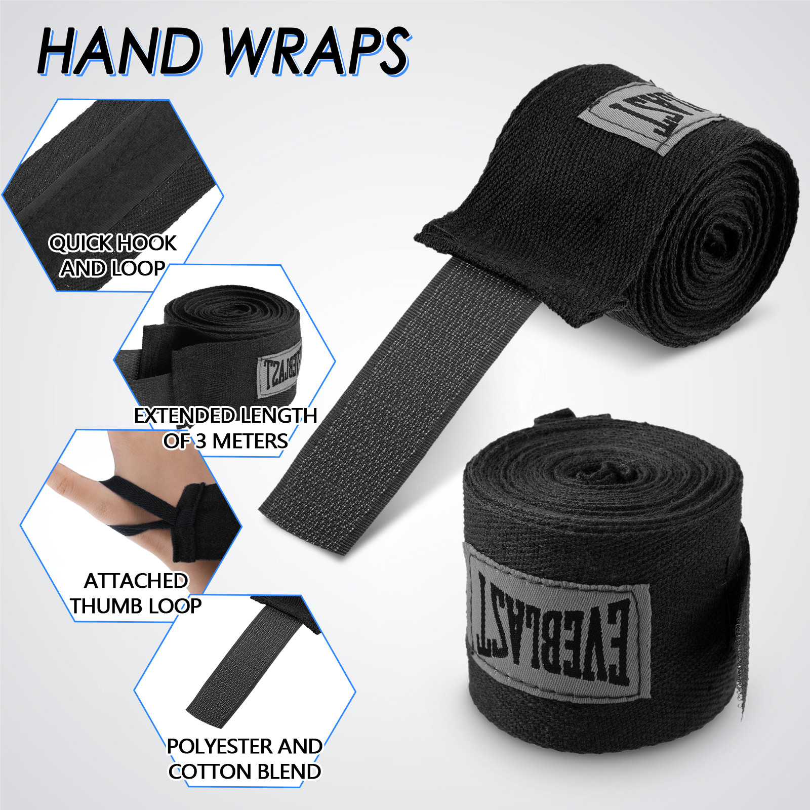 Cotton Boxing Bandages  Soft & - Wrist Wraps Fitness review and price