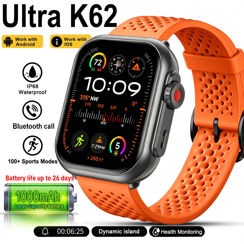 New Watch Ultra K62 Smartwatch - Wrist Wraps Fitness review and price