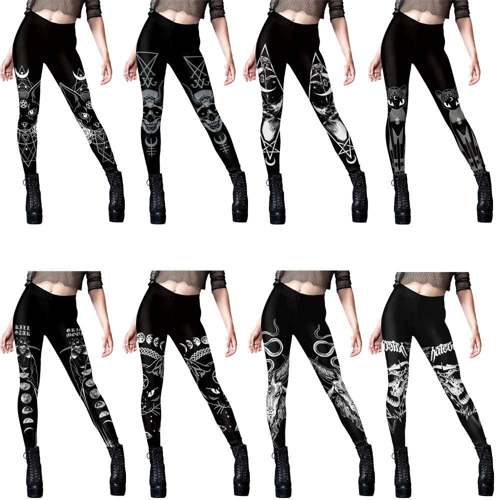 Gothic Women Leggings Sexy Mid - Yoga Fitness Holiday review and price