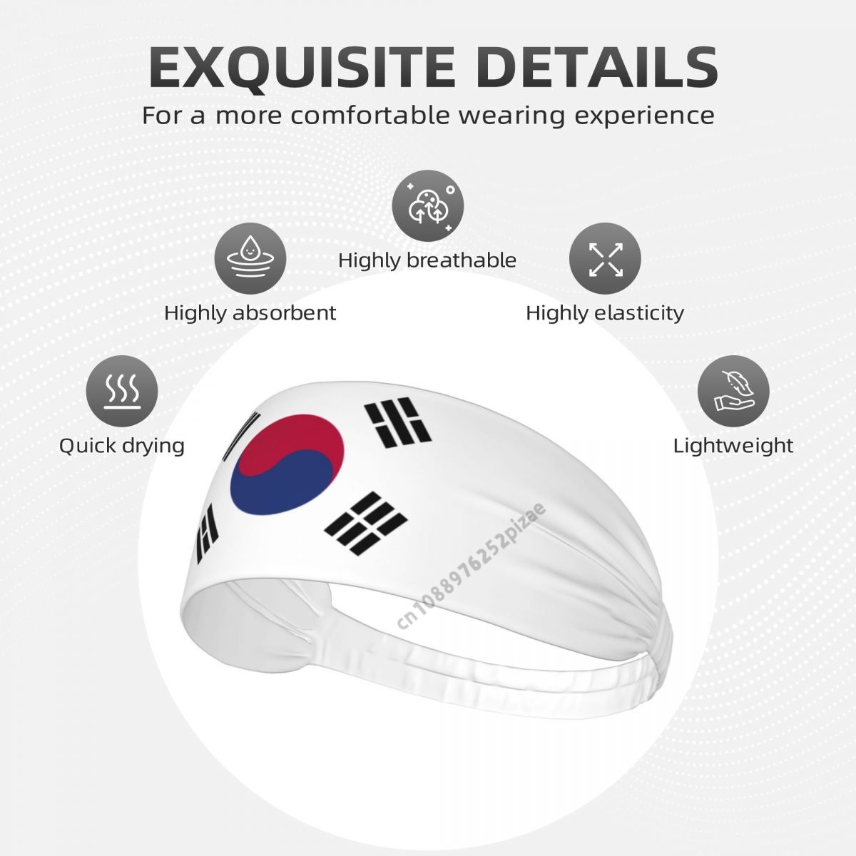 South Korea Flag Men Women Ban - Yoga Fitness Stretching Strap review and price