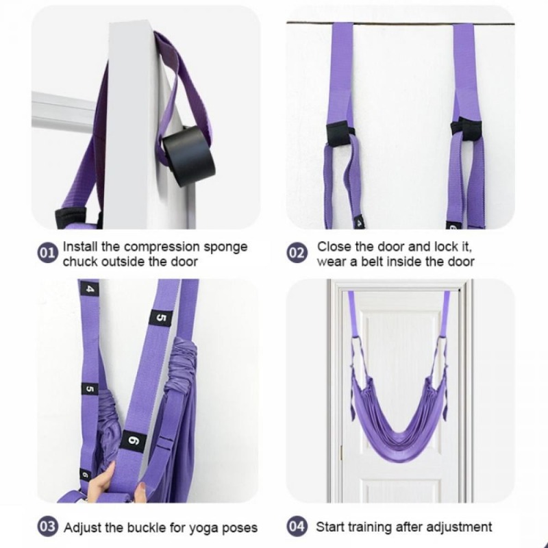Adjustable Aerial Yoga Hammock - Yoga Fitness Stretching Strap review and price