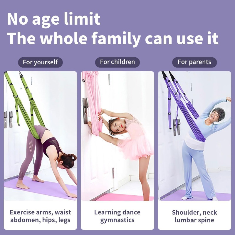 Adjustable Aerial Yoga Hammock - Yoga Fitness Stretching Strap review and price