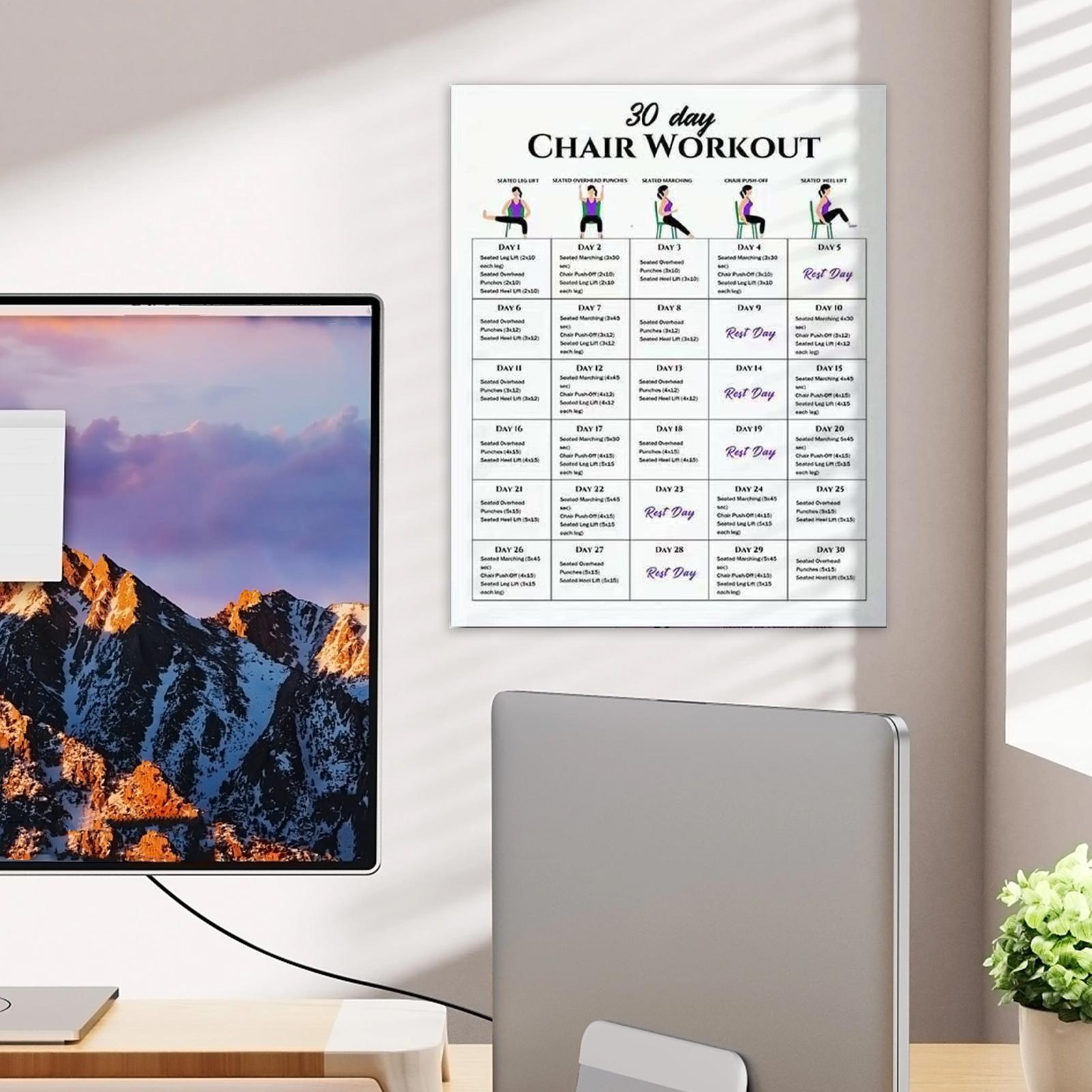 6pcs Fitness Posters 30-Day Ch - Yoga Fitness Wallpaper review and price