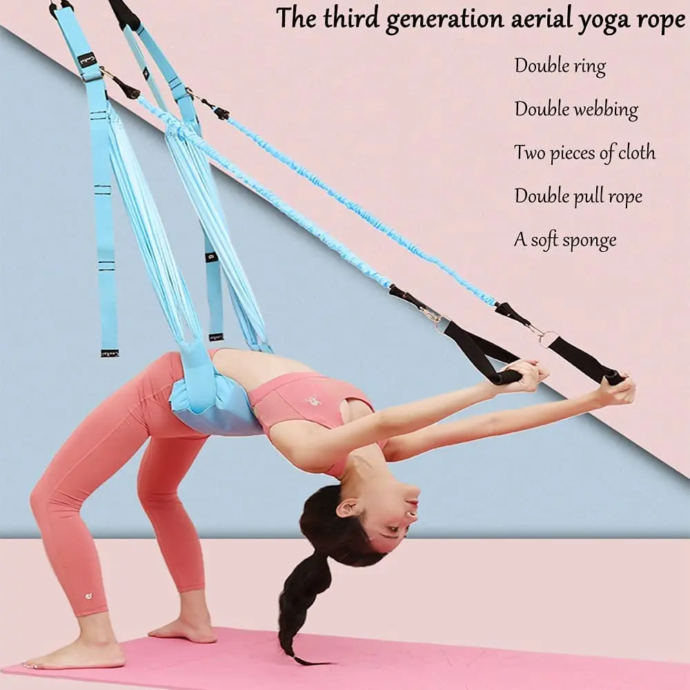 Adjustable Aerial Yoga Strap E - Yoga Fitness Stretching Strap review and price